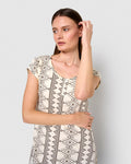 Vestido corto de algodón ripley marrón