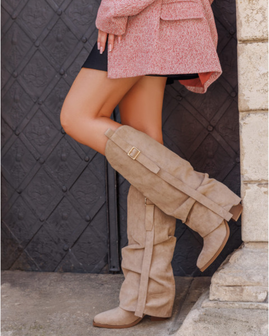 Pauline Khaki Boots