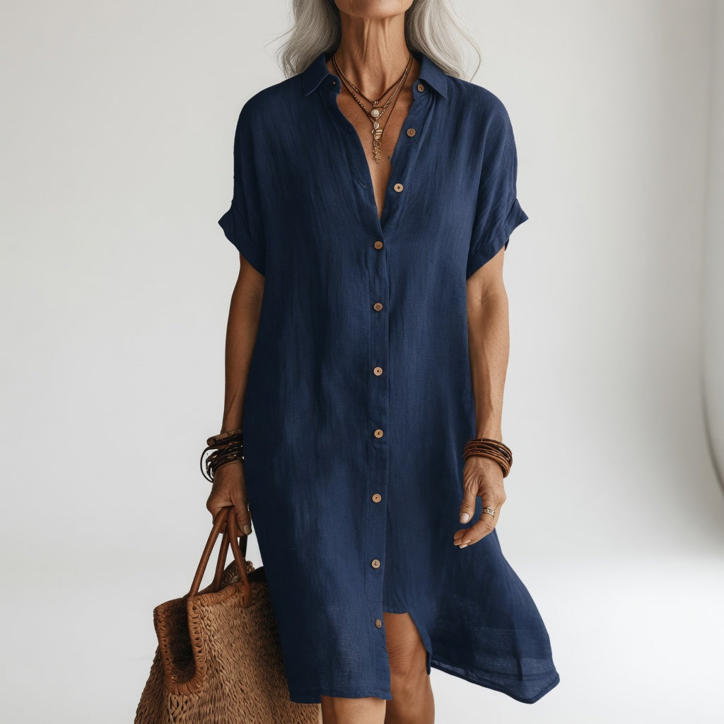 Vestido camisola midi transpirable elegancia parisina