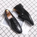 Mocasines de boda elegantes de piel