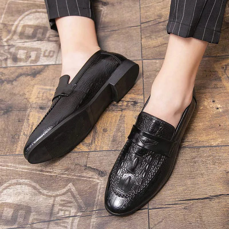 Mocasines de boda elegantes de piel