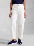 Pantalón Sarga Crudo Mujer