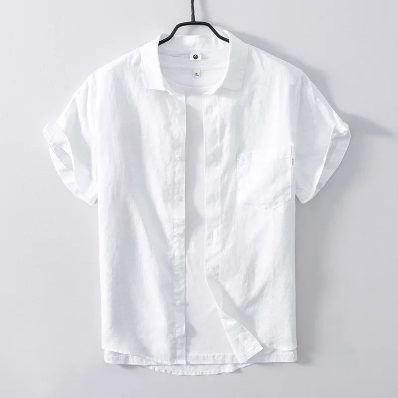 Camisa informal de lino para hombre