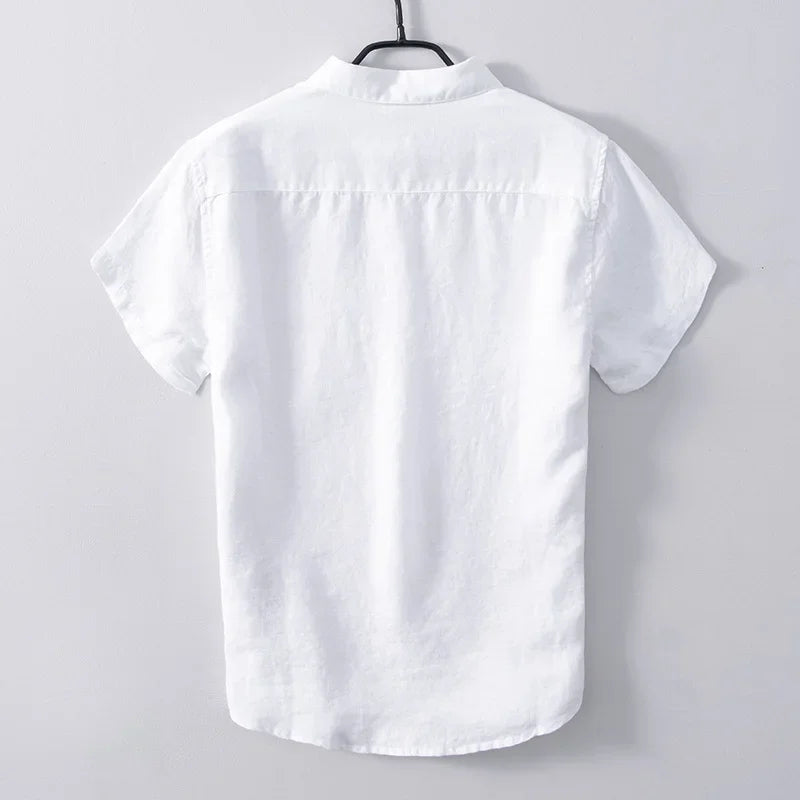 Camisa informal de lino para hombre
