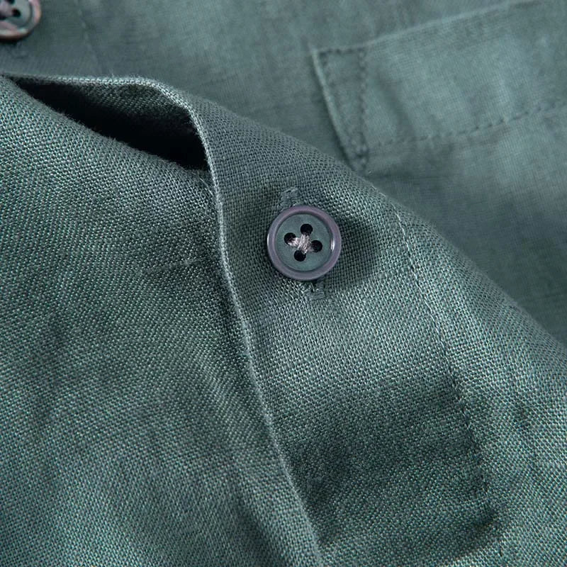 Camisa informal de lino para hombre