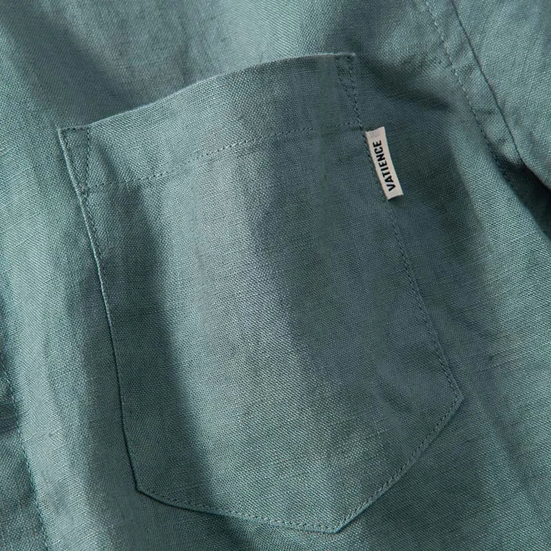 Camisa informal de lino para hombre