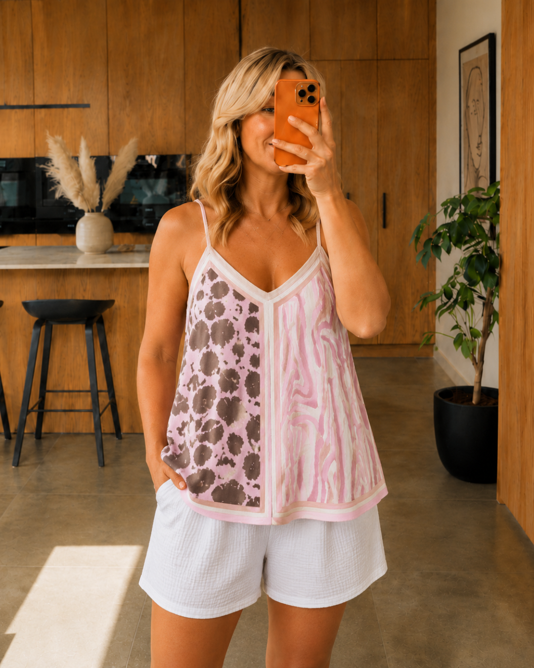 Top con estampado animal
