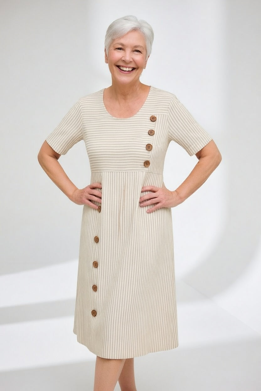 Vestido a rayas fluido con encanto estival