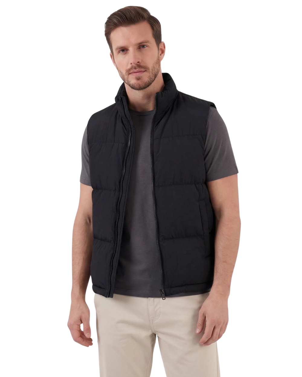 Elegante chaleco acolchado sin mangas