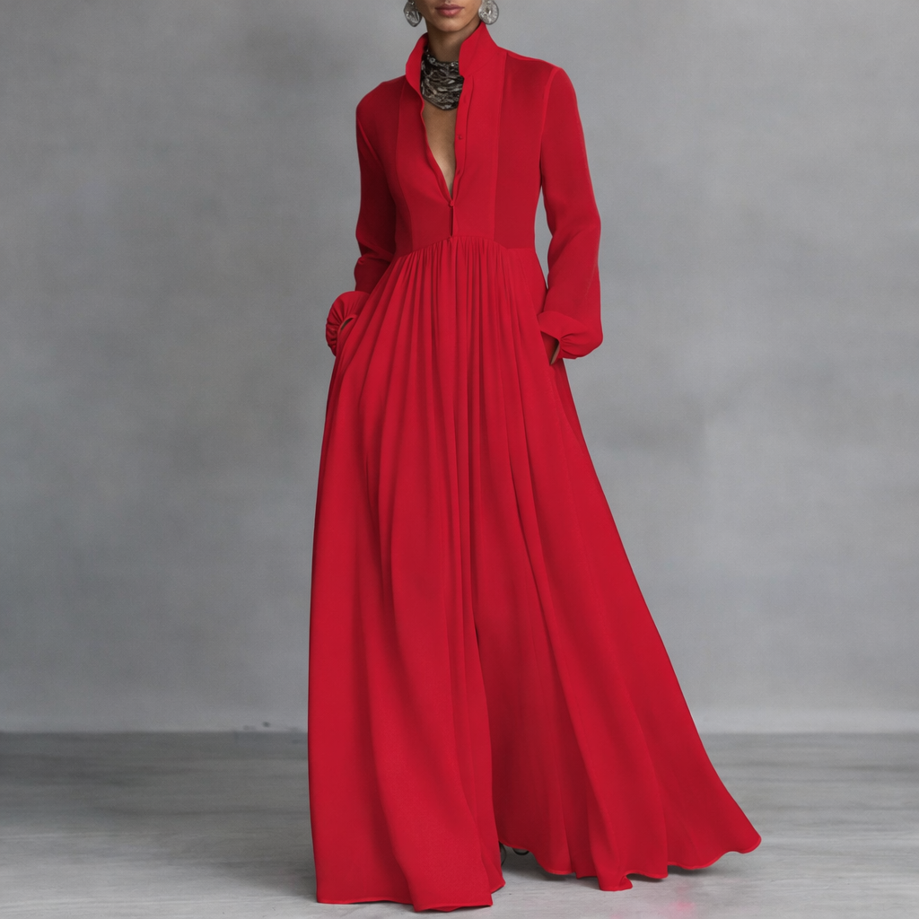 Vestido Largo Fluido Elegante Mathilde