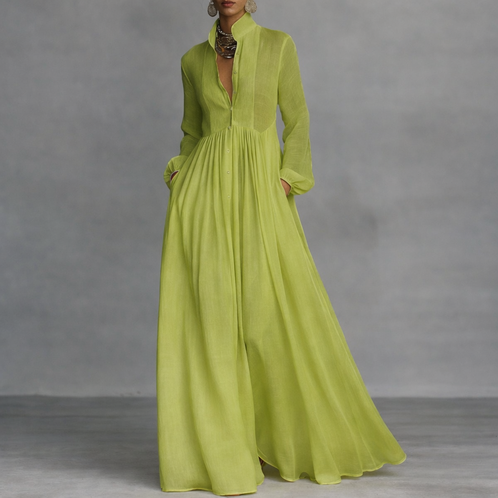 Vestido Largo Fluido Elegante Mathilde