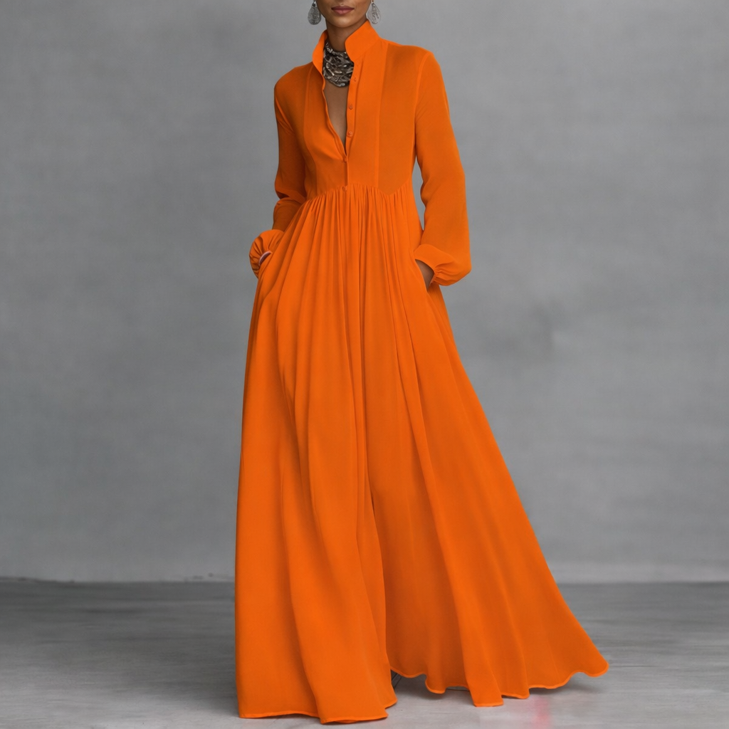 Vestido Largo Fluido Elegante Mathilde