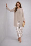 Conjunto 3 piezas beige botánico