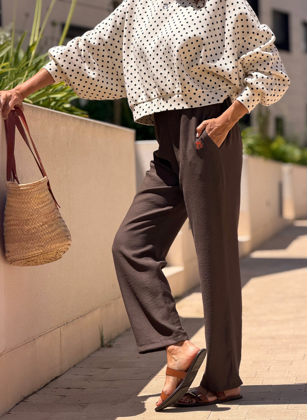 Pantalón Soft Marrón Chocolate Mujer