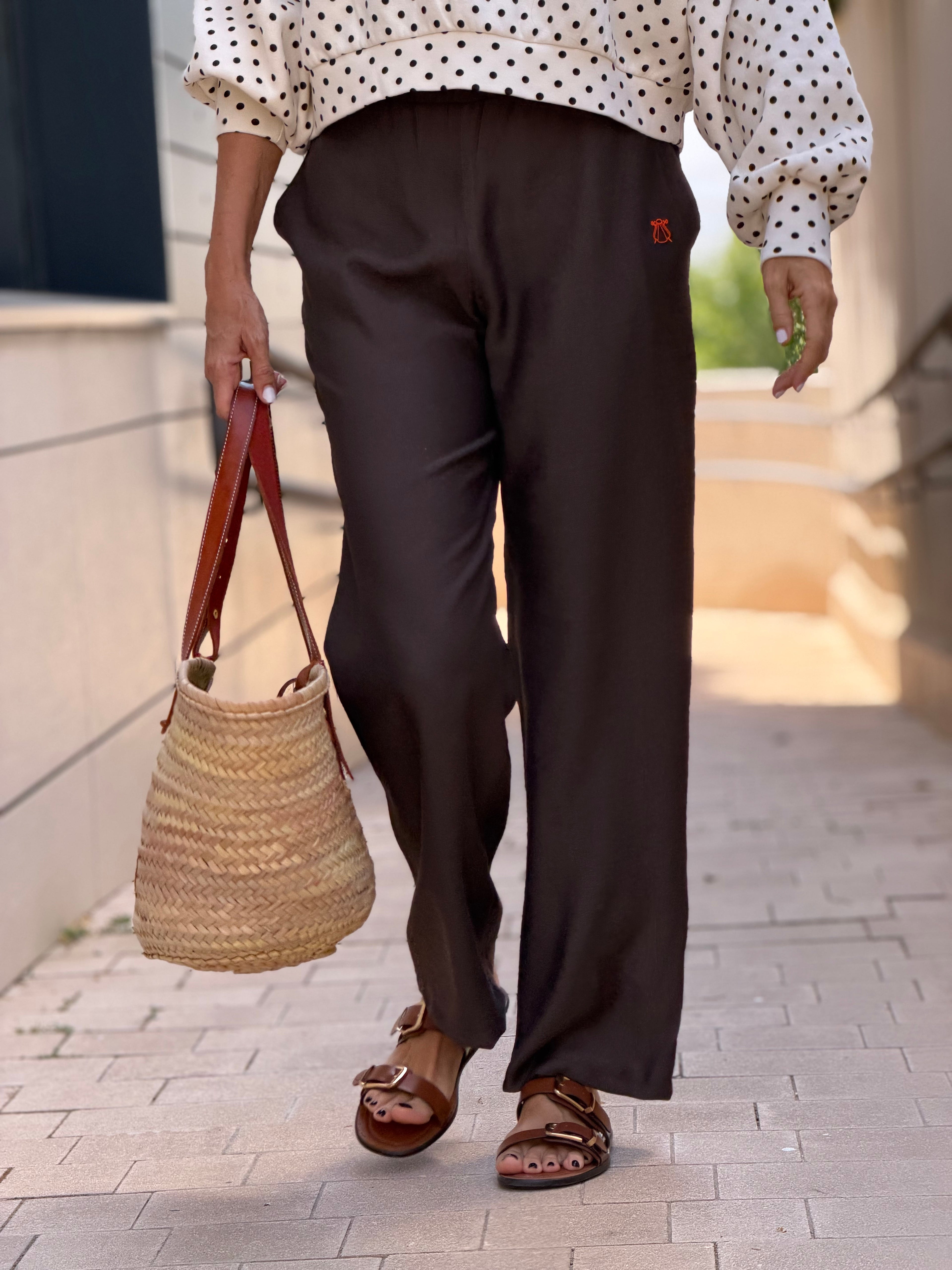 Pantalón Soft Marrón Chocolate Mujer