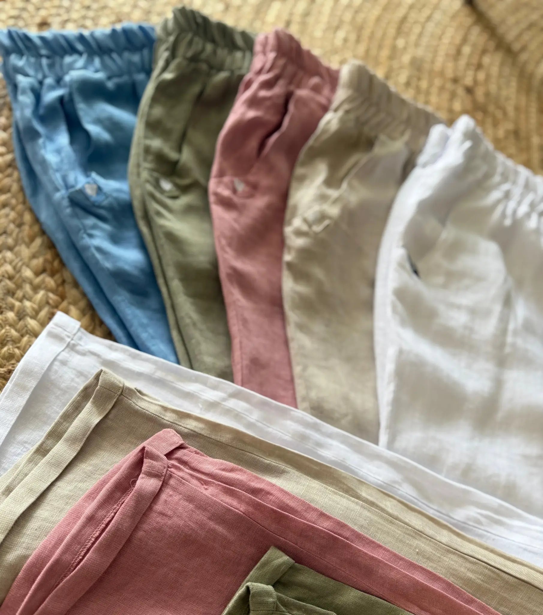 Pantalón Lino Terracota Mujer