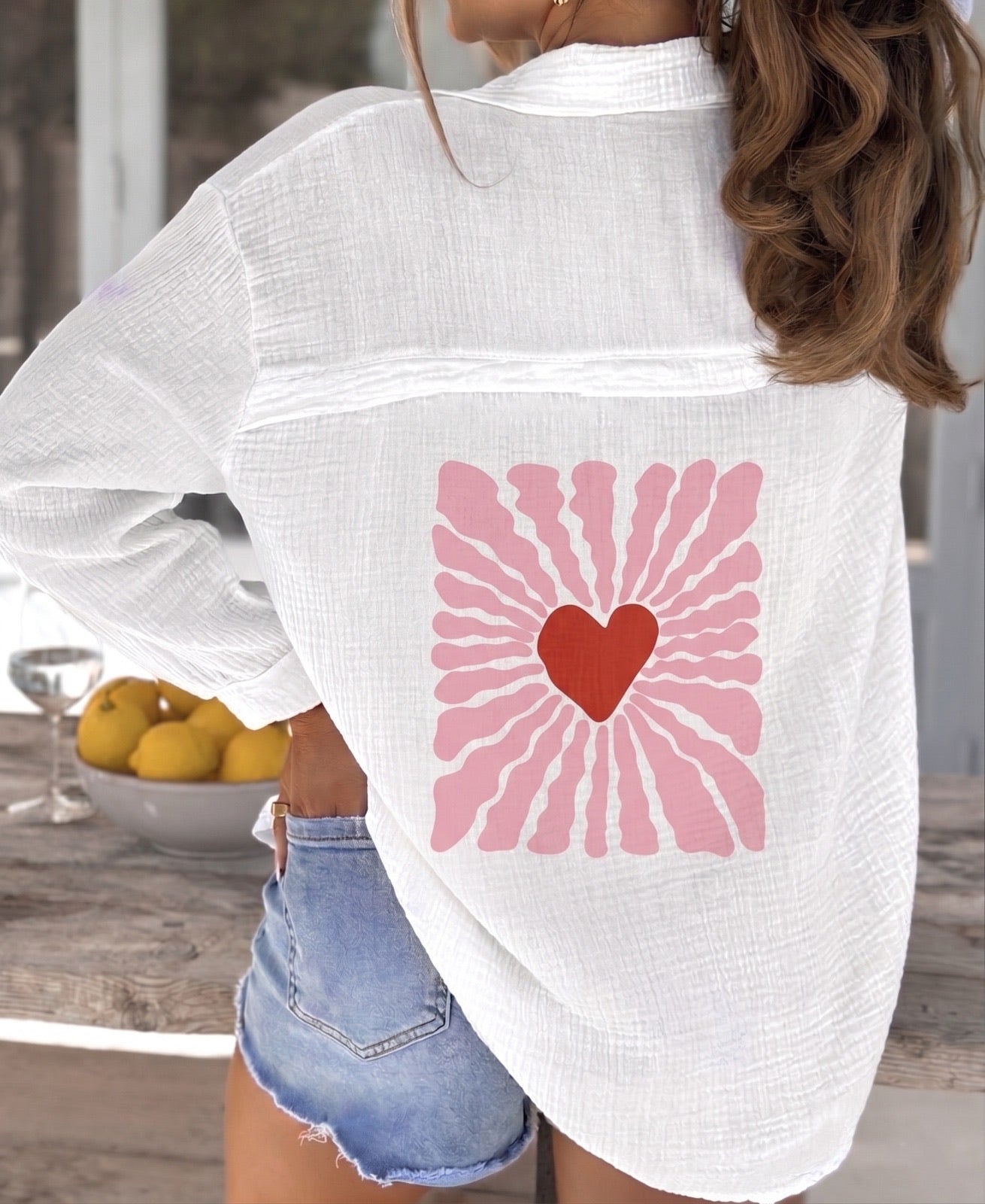 Blusa Blanca con Corazones