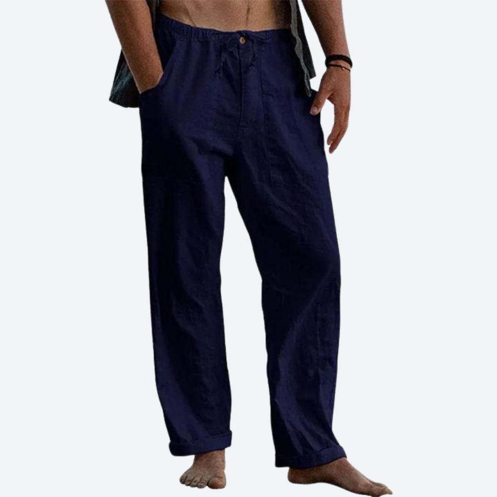 Pantalones clásicos de lino