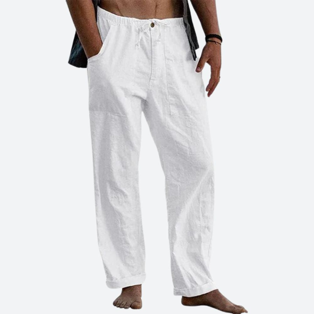 Pantalones clásicos de lino