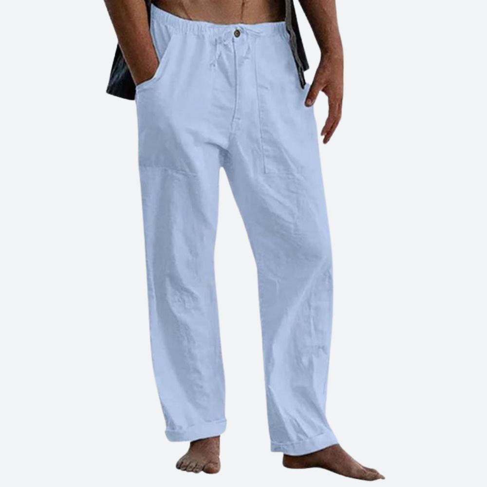 Pantalones clásicos de lino