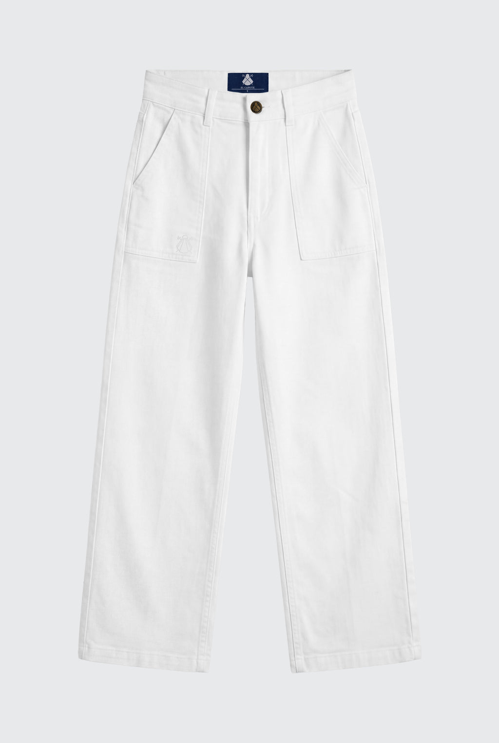 Pantalón Sarga Crudo Mujer