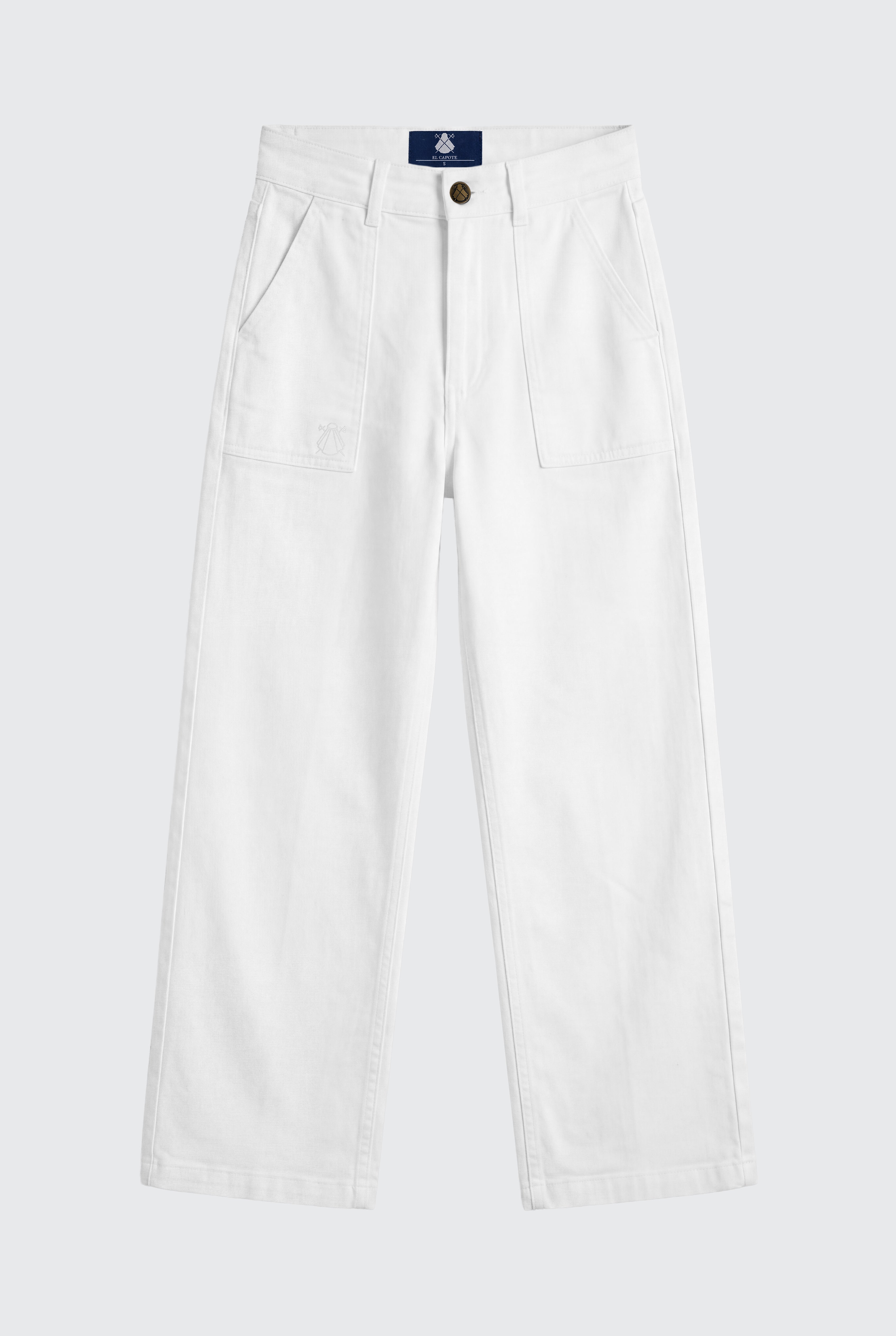 Pantalón Sarga Crudo Mujer