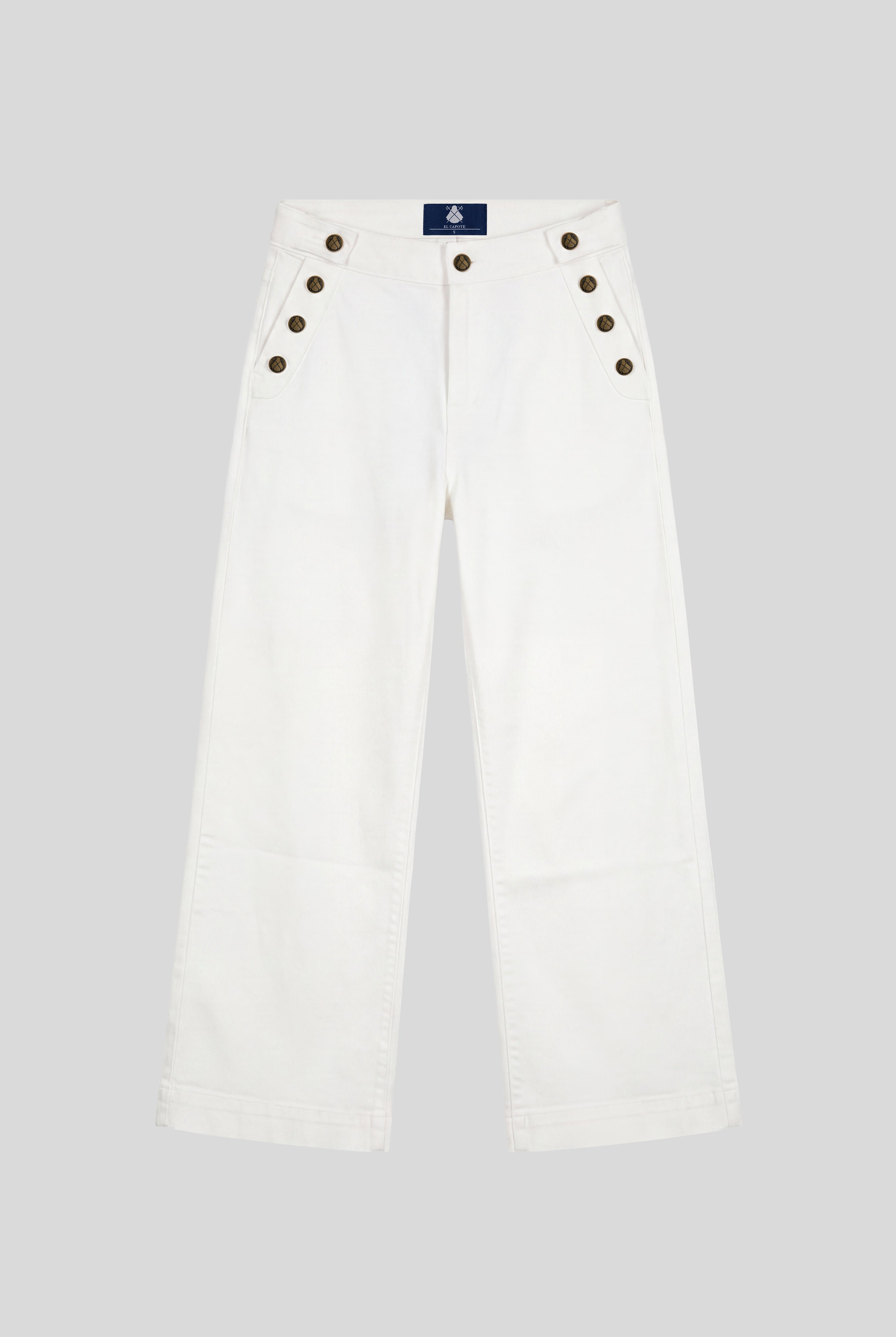 Pantalón Blanco Marinero Mujer