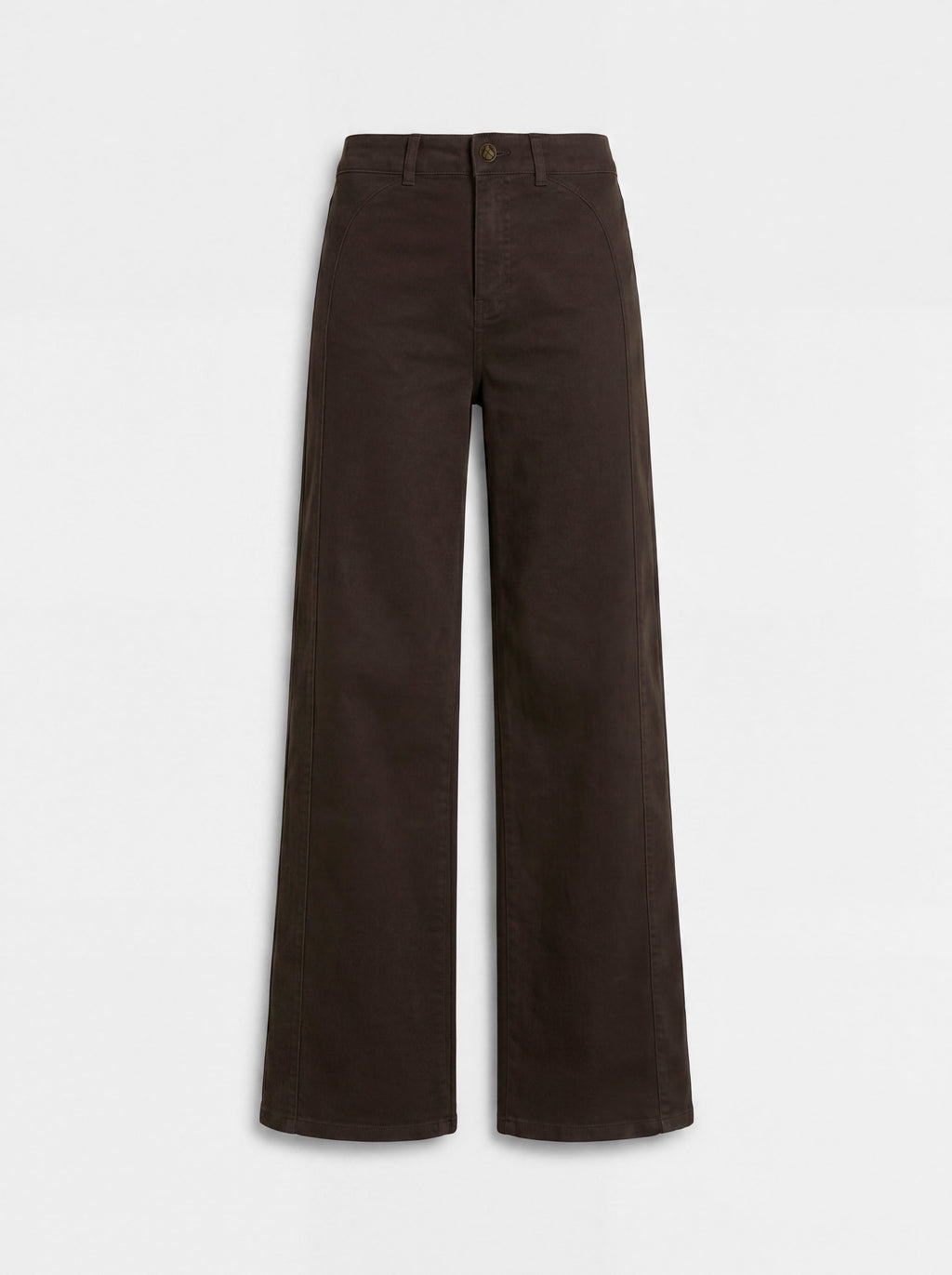 Pantalón Marrón Vaquero pierna Ancha Mujer