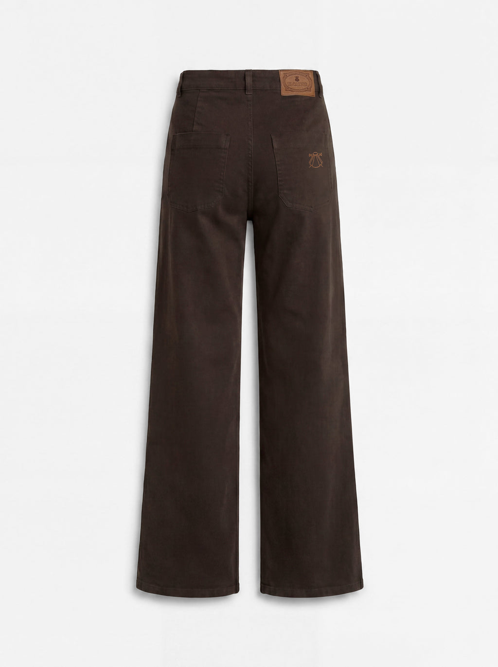 Pantalón Marrón Vaquero pierna Ancha Mujer