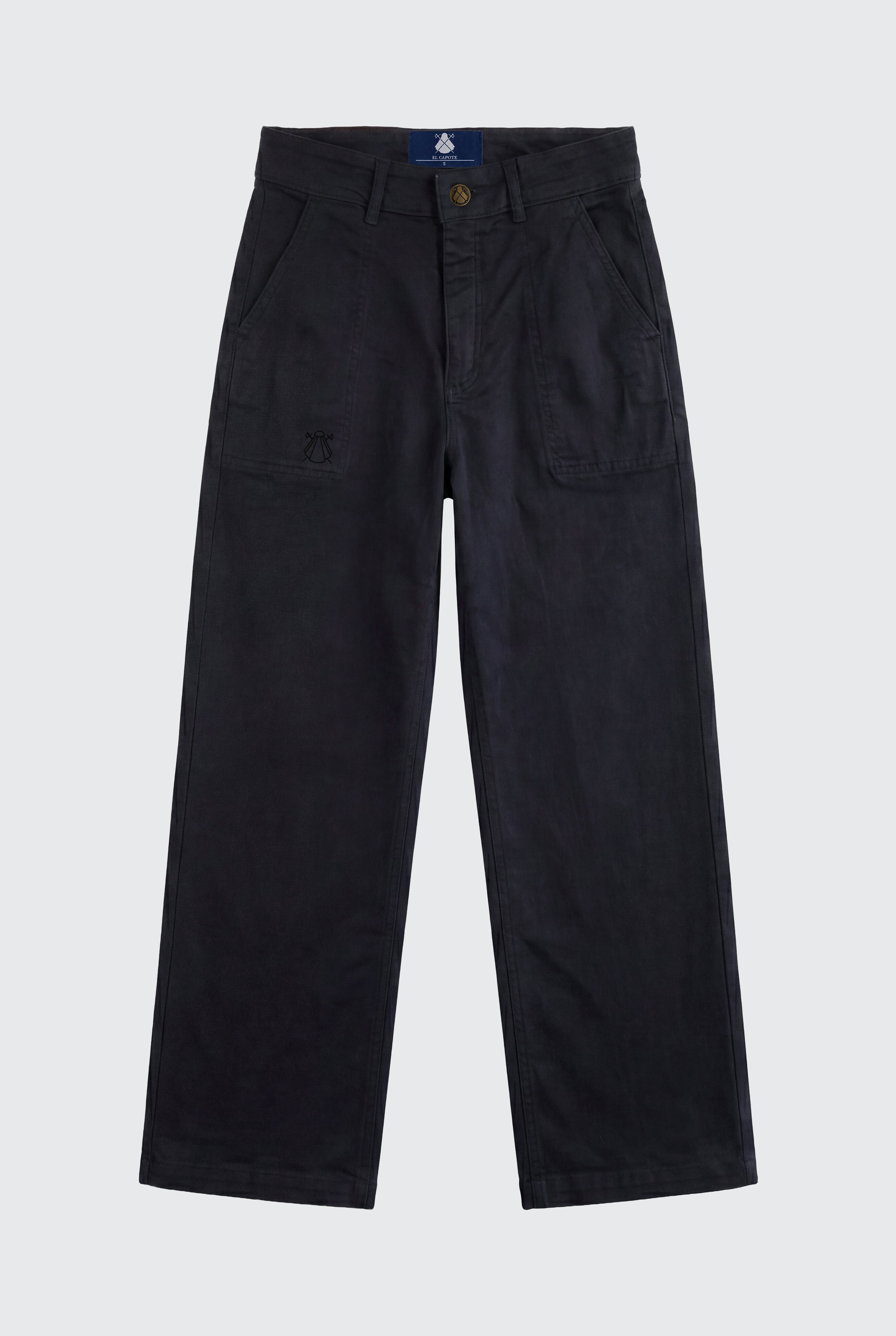 Pantalón Sarga Negro Mujer