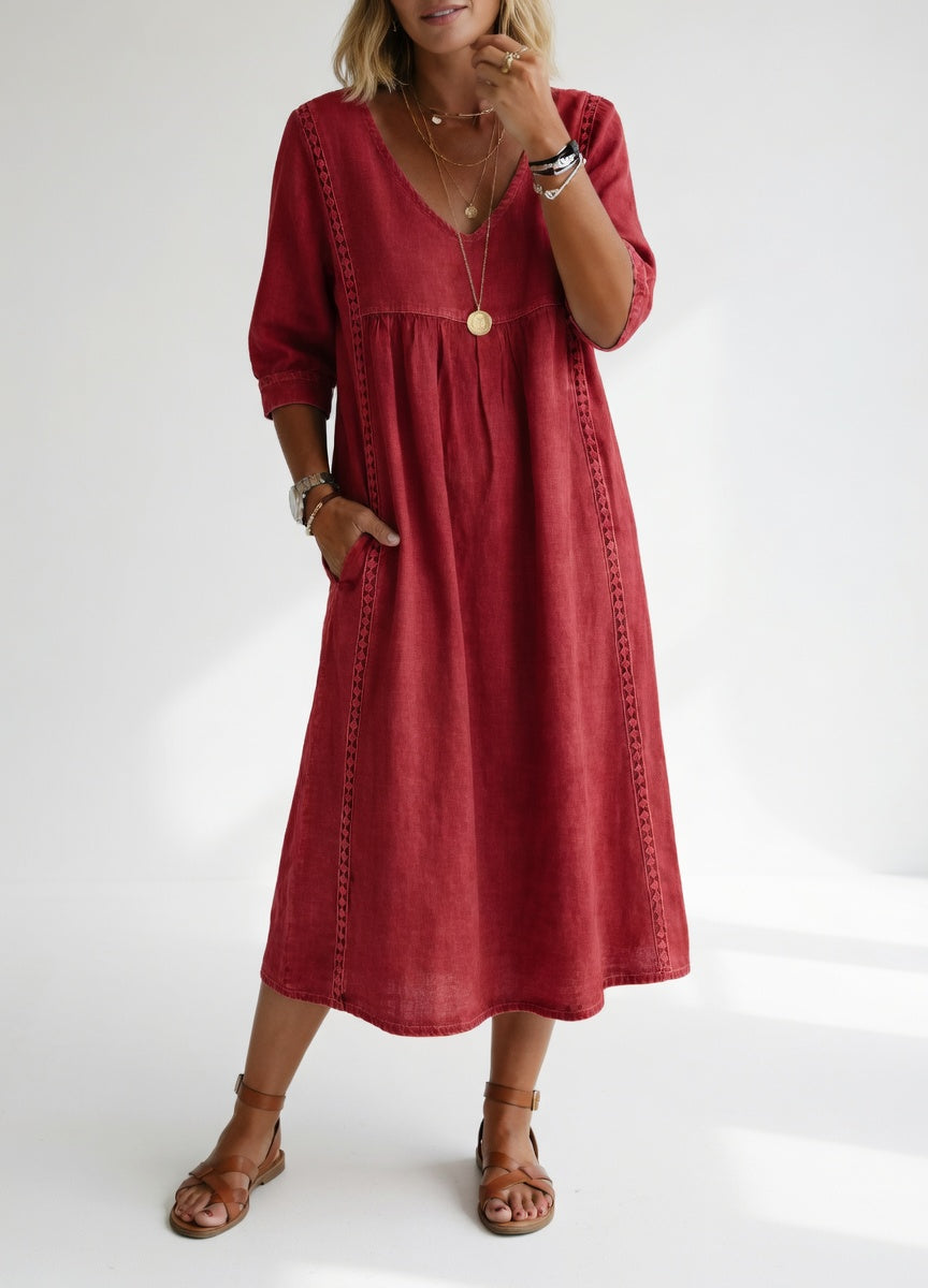 Vestido midi fluido y elegante