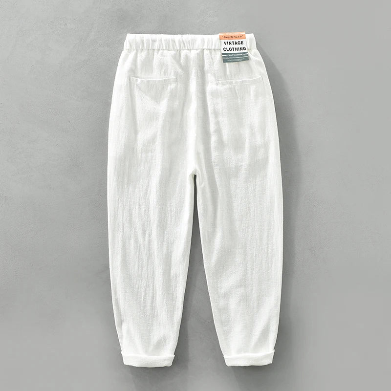 pantalones de lino casual