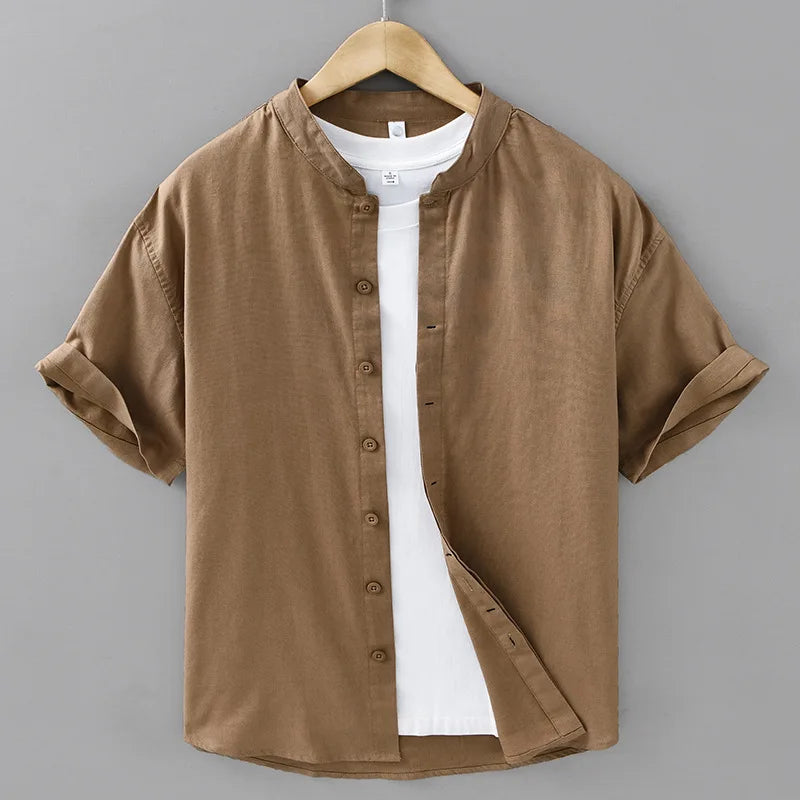 Camisa de verano de lino para hombre