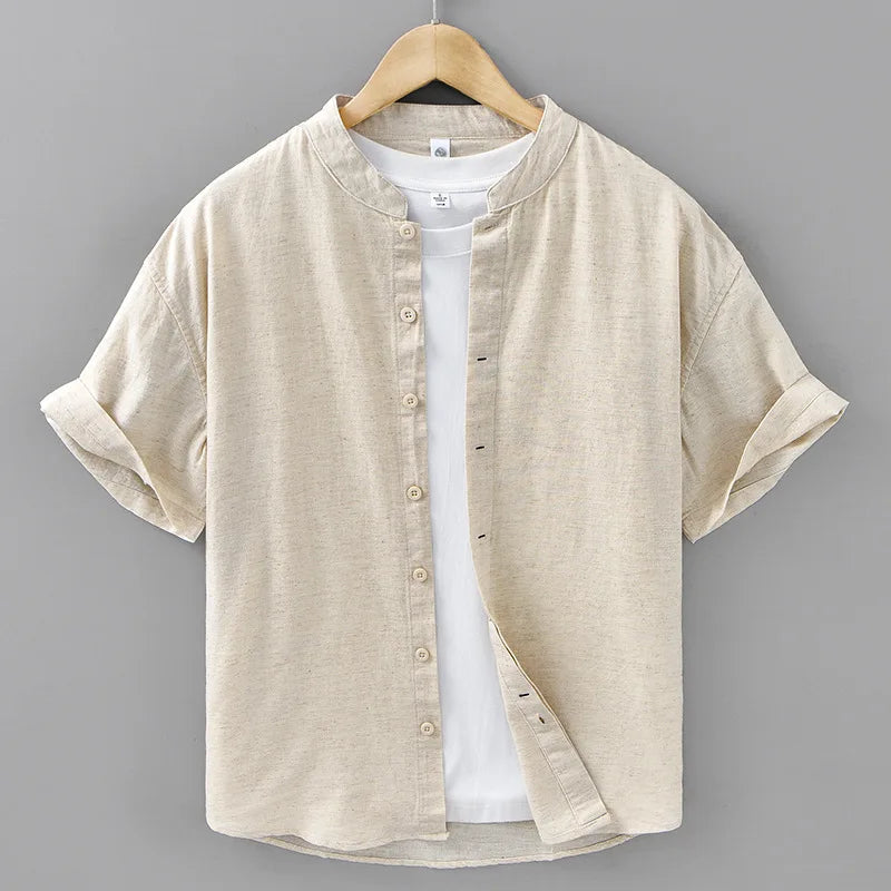 Camisa de verano de lino para hombre