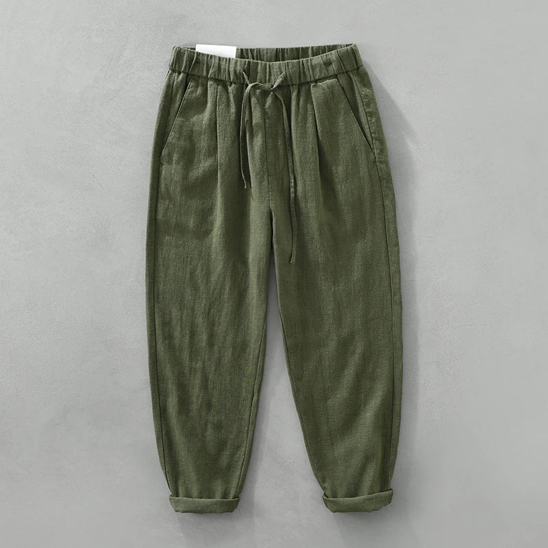 pantalones de lino casual