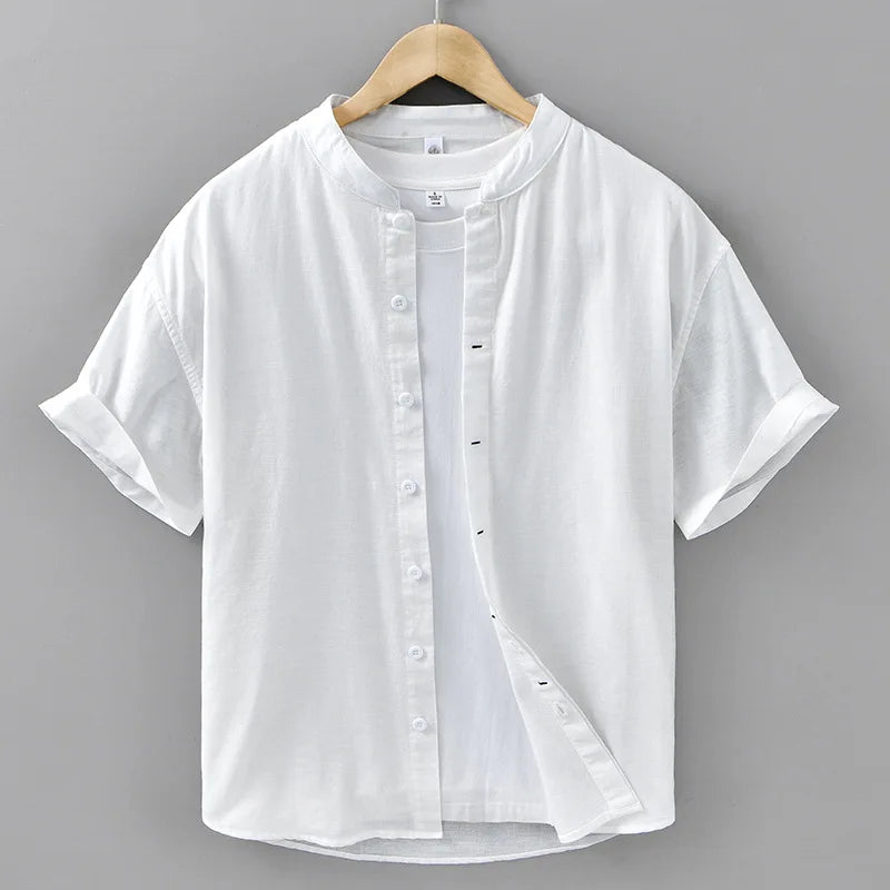 Camisa de verano de lino para hombre