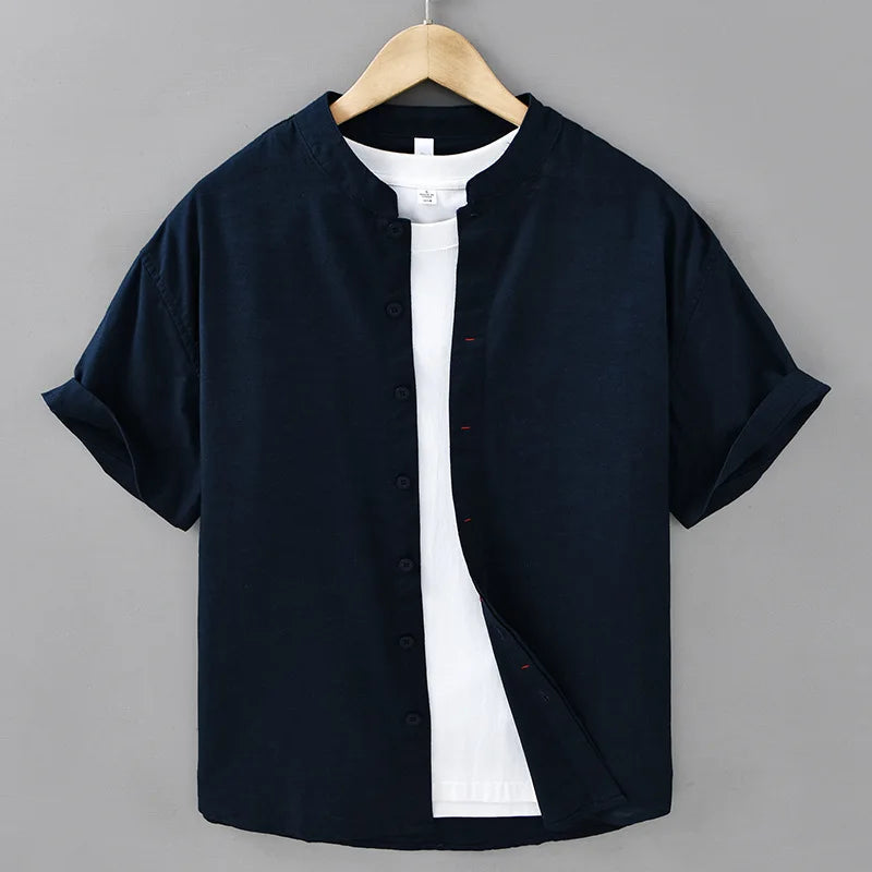 Camisa de verano de lino para hombre