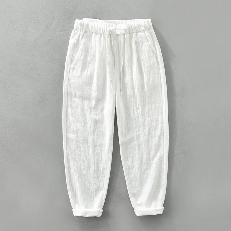 pantalones de lino casual