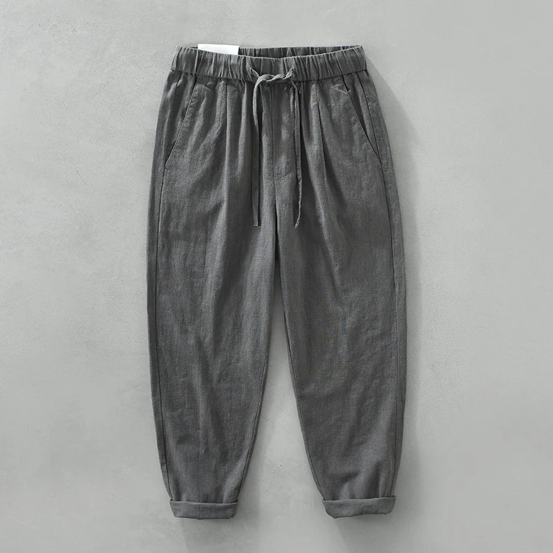 pantalones de lino casual