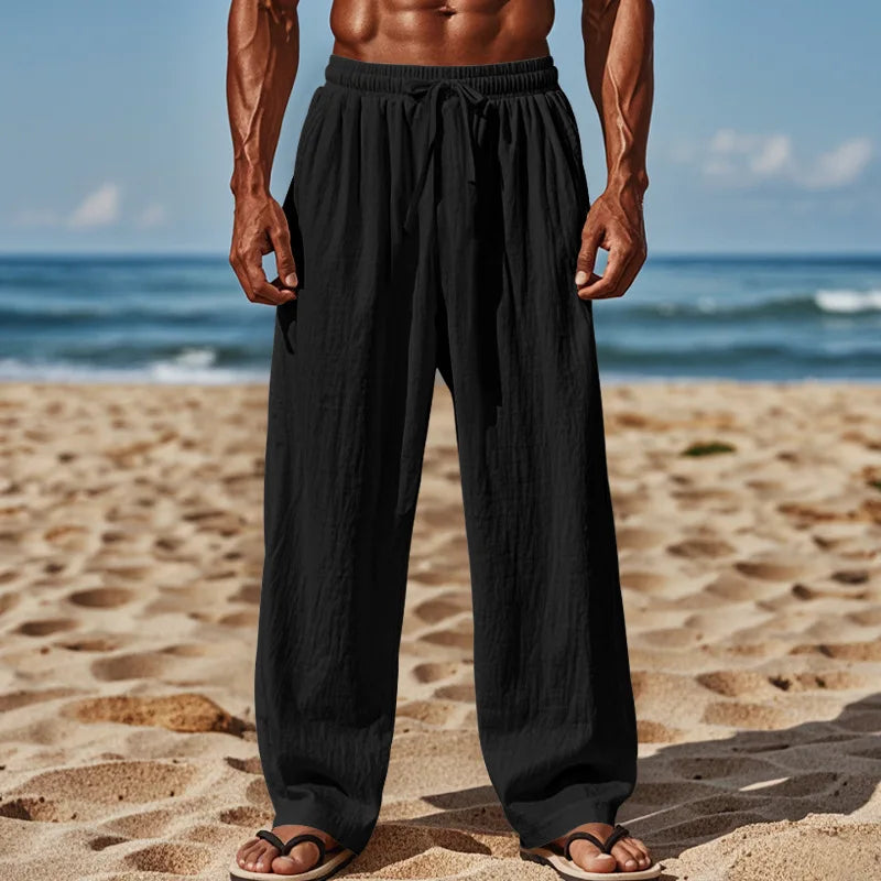Cómodos pantalones de lino