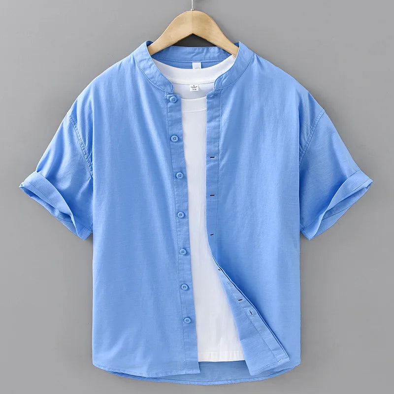 Camisa de verano de lino para hombre