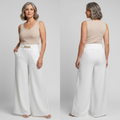 Pantalón ancho talle alto escultor