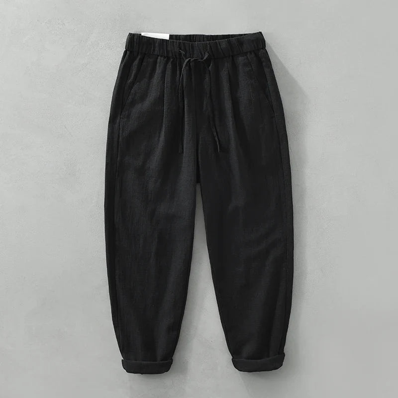 pantalones de lino casual