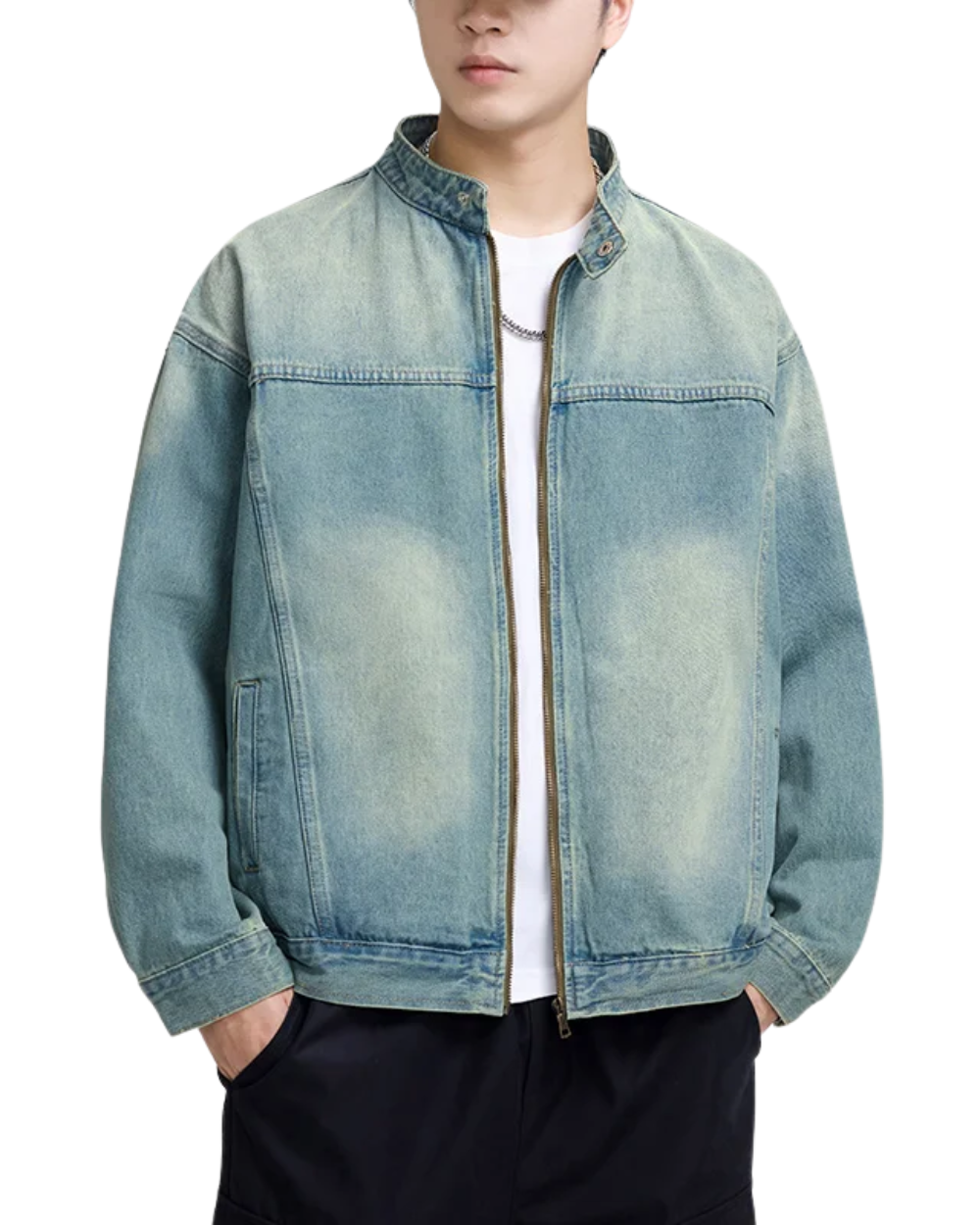 Chaqueta vaquera con cremallera