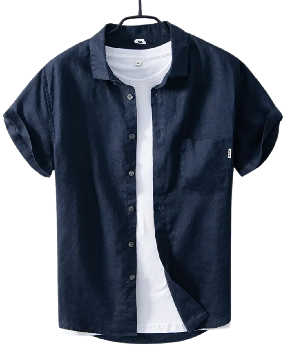 Camisa informal de lino para hombre