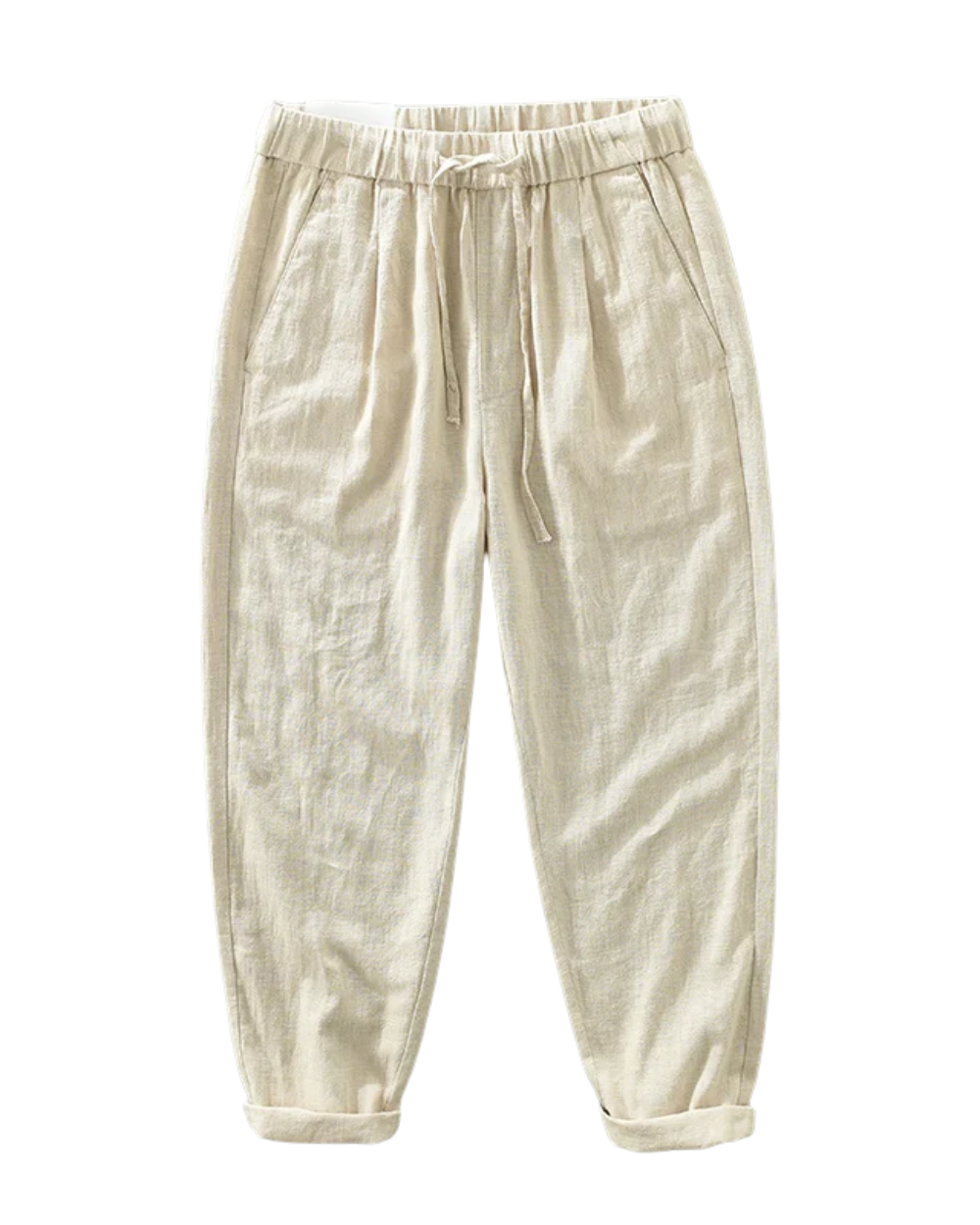 pantalones de lino casual