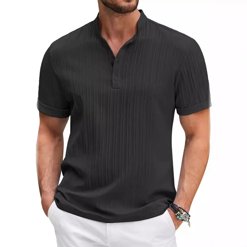 Camisa elegante de manga corta para hombre