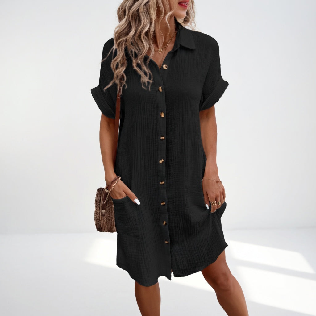 Vestido camisero elegante y fácil de llevar