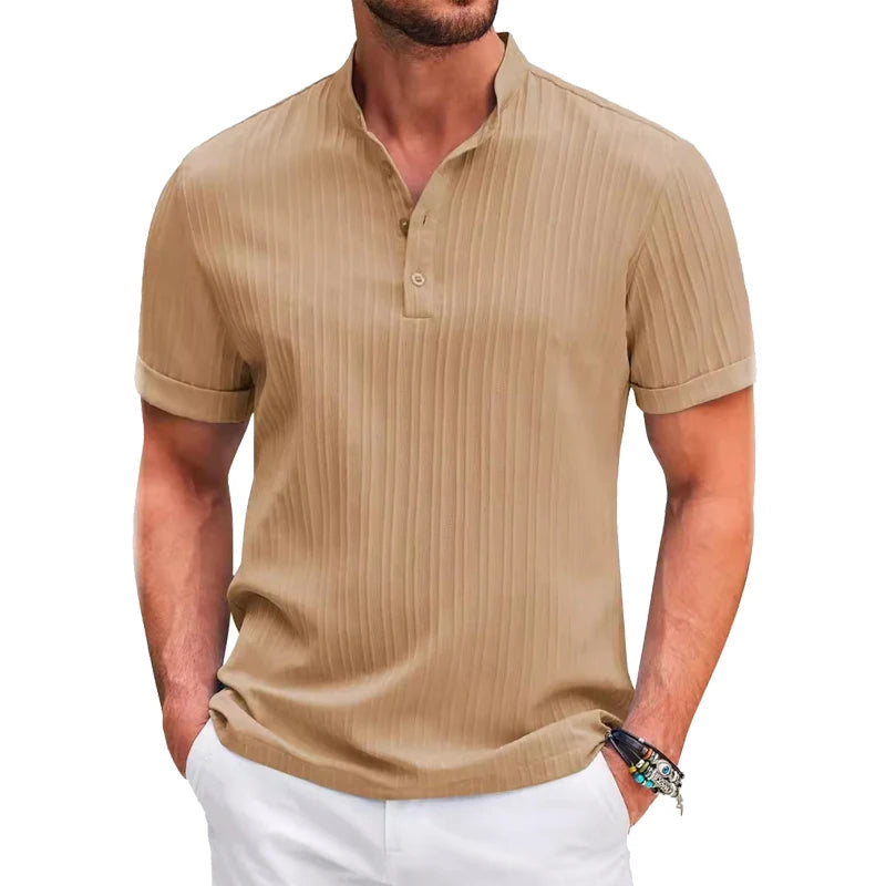 Camisa elegante de manga corta para hombre