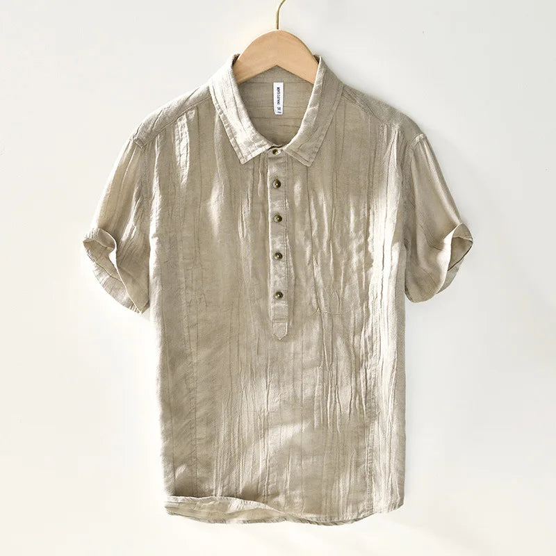 Camisa retro de lino